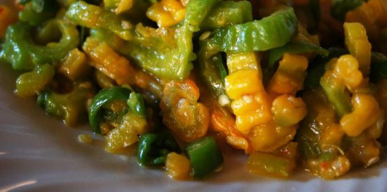 Cooking with ChiliCult: Green Chile Fried Bitter Melon (Qingjiao Chao Kugua)