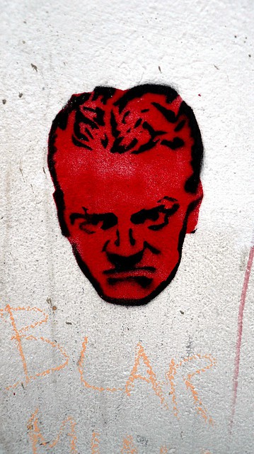 Angry red-faced stencil, Clerkenwell, London, UK.JPG 2.