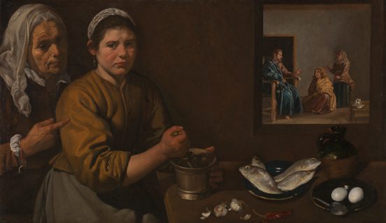 Diego Velázquez, Kitchen Scene with Christ in the House of Martha and Mary